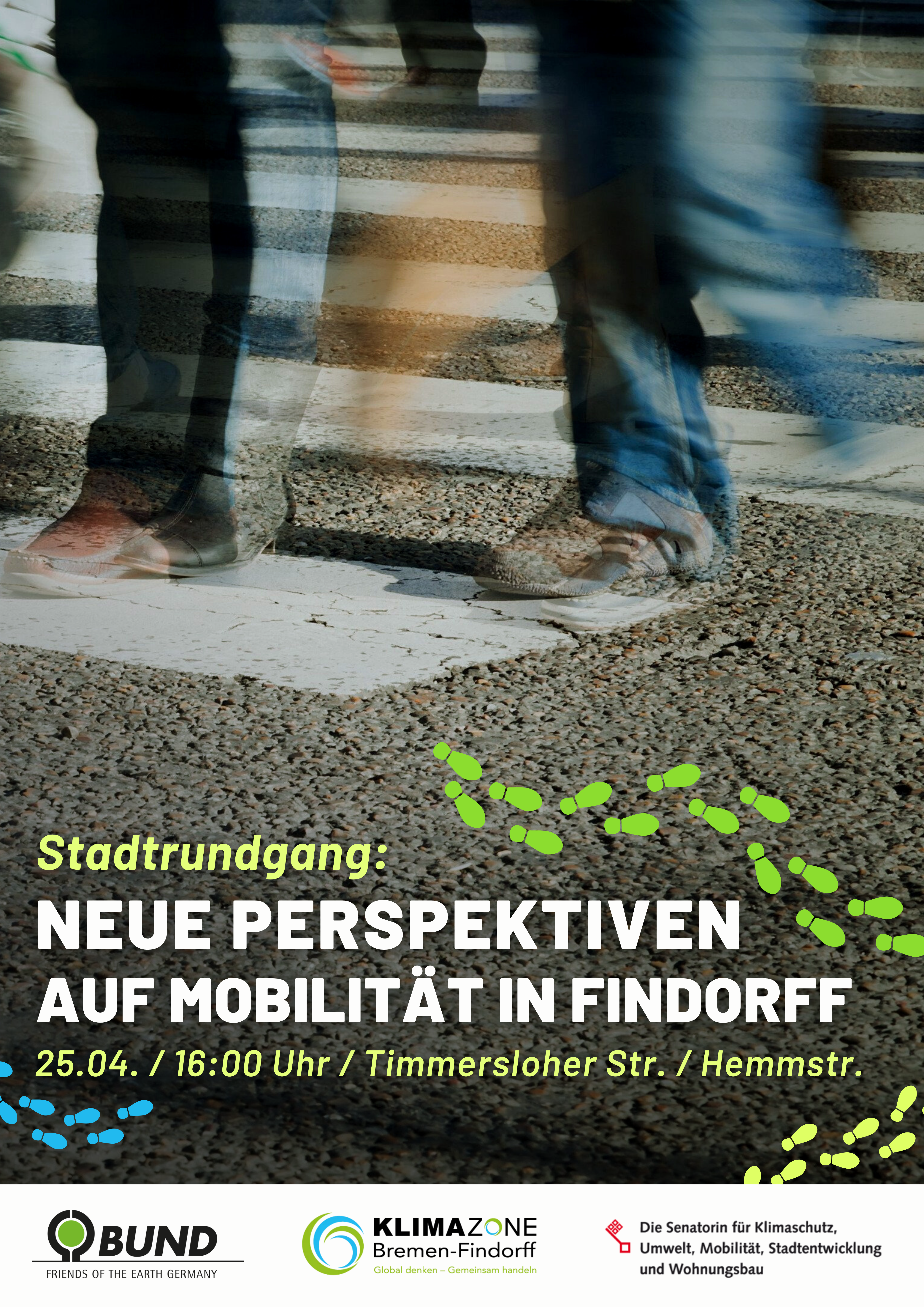 Read more about the article Fällt aus – Stadtrundgang mit anderen Augen: Neue Perspektiven für Mobilität in Findorff mit BUND