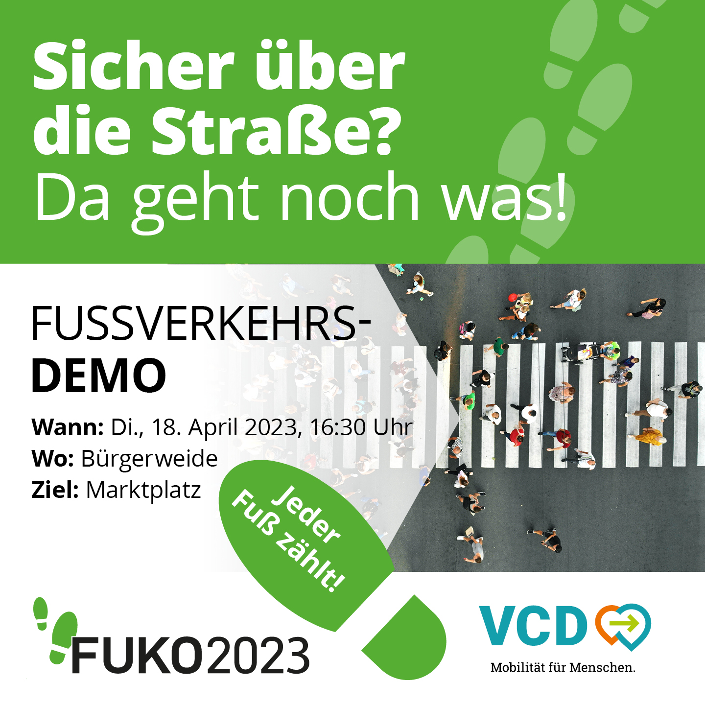 Read more about the article [EXTERN] Fussverkehrsdemo