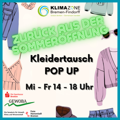 Read more about the article Kleidertausch im PopUp wieder Mi – Fr
