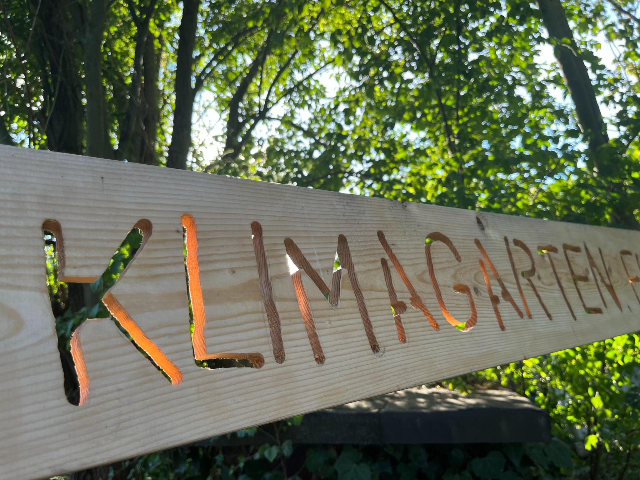 Klimagarten-Schild